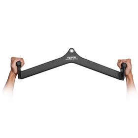 VEVOR LAT Pulldown Attachment, Cable Machine Rowing V-bar Attachment, Tricep Pull Down Bar, Back Strength Training Rubber Coated Handle Grip