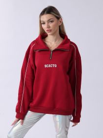 Women's Long Sleeved Sweatshirt (Option: Wine Red-M)