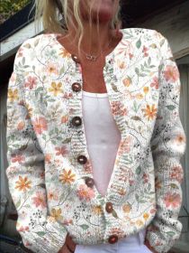 3D Digital Printing Cardigan Knitted Coat (Option: Hwjef8dcef0-5XL)