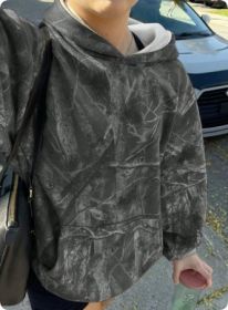 Hoodie Hot Sale Long Sleeve Jungle Maple Leaf Branches (Option: Grey-2XL)