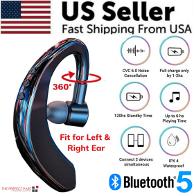 Wireless Bluetooth 5.0 Earpiece Headset Driving Trucker Earbuds Noise Cancelling (Option: Default Title)