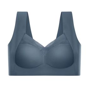 Posture Correcting Bra for Seniors, Anti Sagging Bras (Color: dark blue, size: 3XL)