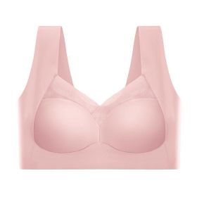 Posture Correcting Bra for Seniors, Anti Sagging Bras (Color: Pink, size: 4XL)
