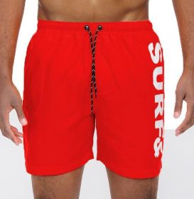 Surf&Beach Swim Shorts (Color: Red, size: M)