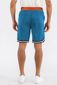 Solid Athletic Basketball Sports Shorts (Color: TEAL, size: L)