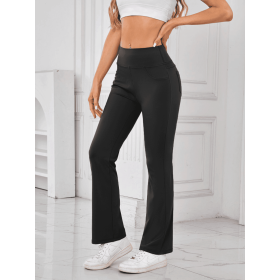 JupiterGear High-Waisted Pants with Pockets (Color: Black, size: XL)