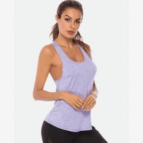 JupiterGear Scoop-Neck Long Tank Top (Color: Lavender, size: M)