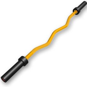 Solid Steel 47 ""Coil Rod Barbell Standard Weight Bar Thread Non-Slip 300 lb Capacity Weight Bar Yellow (Color: YELLOW, Material: Metal)