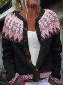 3D Digital Printing Cardigan Knitted Coat (Option: Hwjaffa066b3-S)