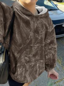 Hoodie Hot Sale Long Sleeve Jungle Maple Leaf Branches (Option: Color 4-S)